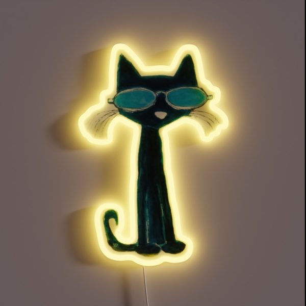 Cool Cat RGB Neon Sign