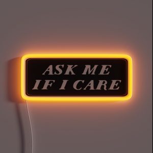Cool Funny Motorcycle Helmet Text Ask Me If I Care RGB Neon Sign Cool Funny Motorcycle Helmet Text Ask Me If I Care RGB Neon Sign