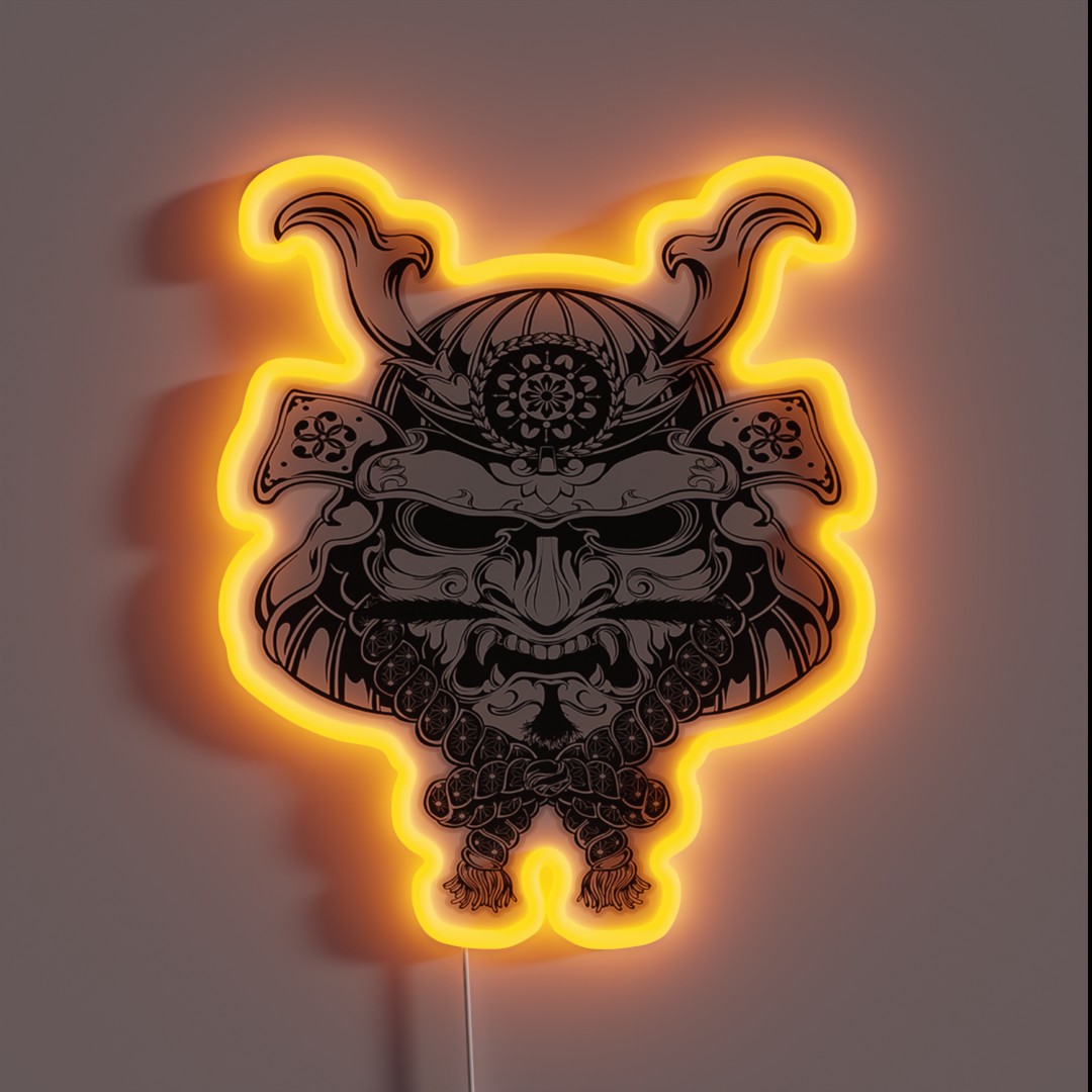 Cool Japanese Samurai RGB Neon Sign Cool Japanese Samurai RGB Neon Sign