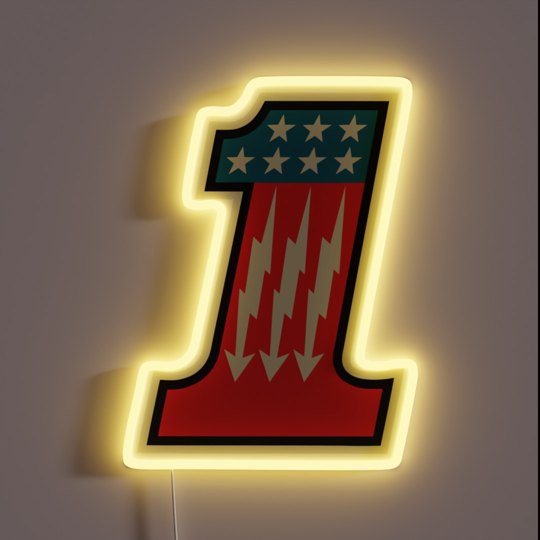 Cool Number One 1 RGB Neon Sign Cool Number One 1 RGB Neon Sign