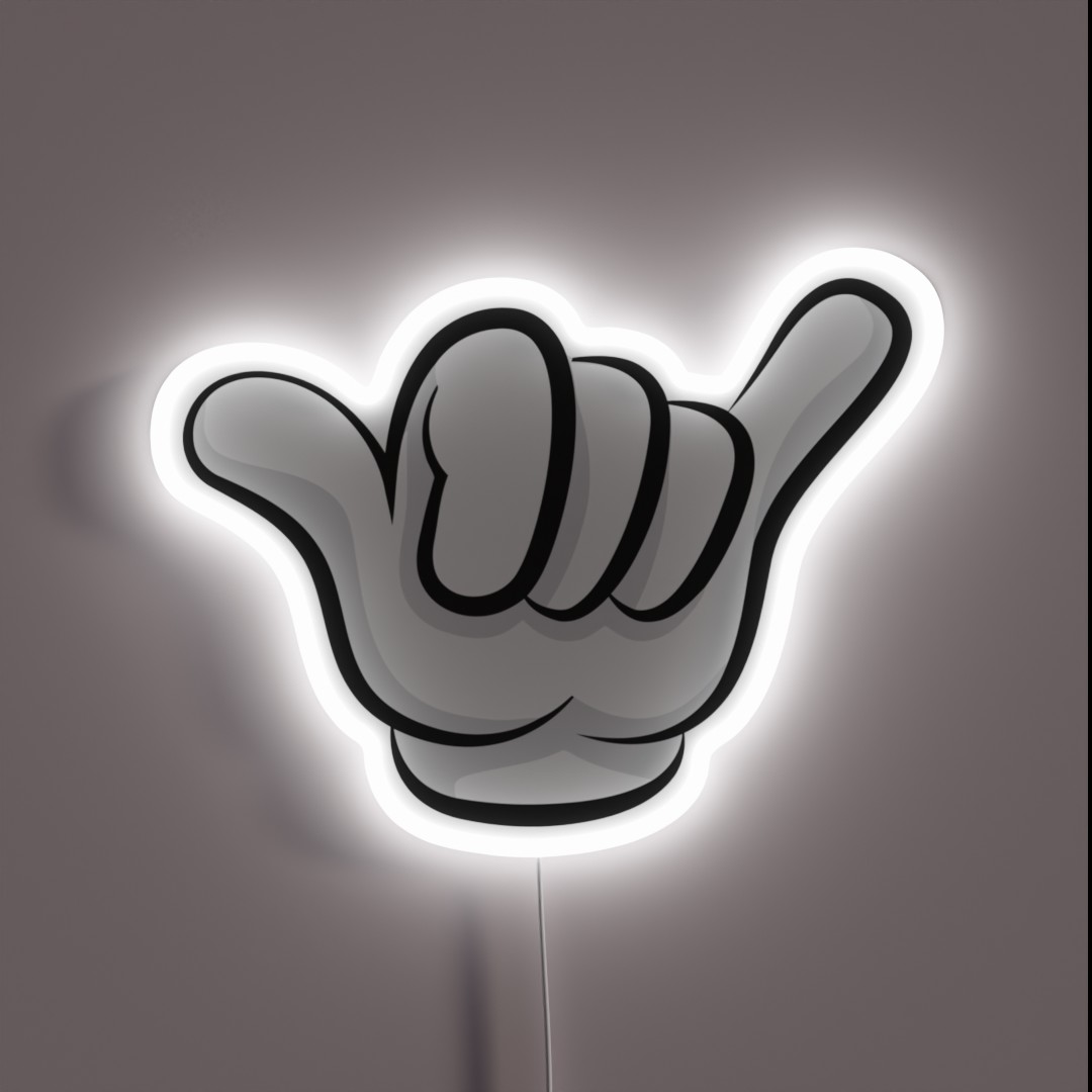 Cool Vibes Hawaii Shaka RGB Neon Sign Cool Vibes Hawaii Shaka RGB Neon Sign