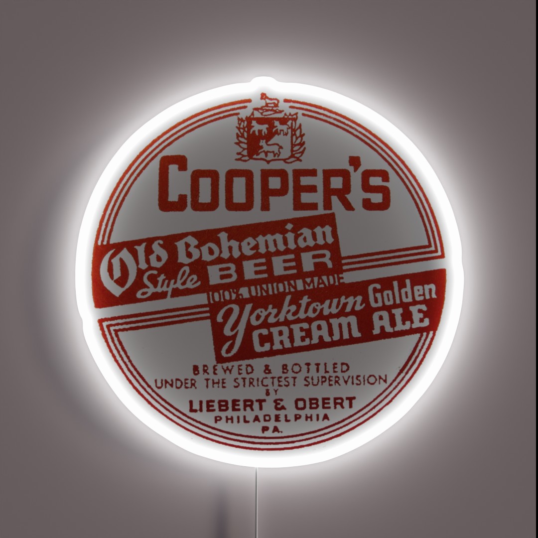 Cooper S Old Bohemian Style Beer Yorktown RGB Neon Sign Cooper S Old Bohemian Style Beer Yorktown RGB Neon Sign