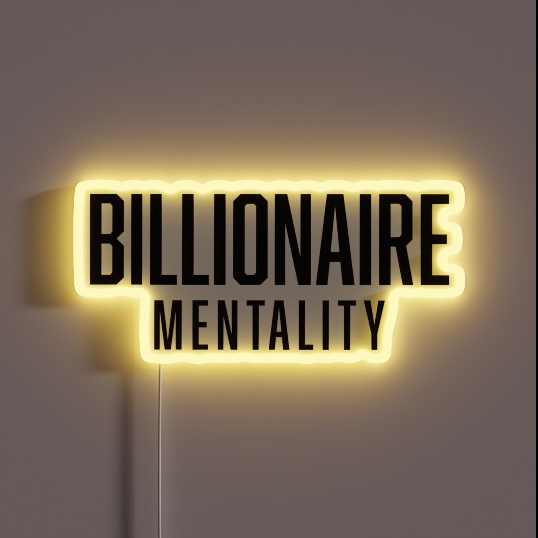 Copy Of Billionaire Mentality Hustle Get Money RGB Neon Sign Copy Of Billionaire Mentality Hustle Get Money RGB Neon Sign