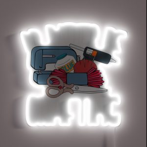 Copy Of I Turn Strings Into Things Diy Knitters Crafting Yarn Knit RGB Neon Sign