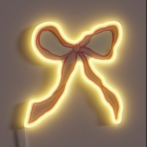 Coquette Bow Aesthetic Pink Bow RGB Neon Sign Coquette Bow Aesthetic Pink Bow RGB Neon Sign