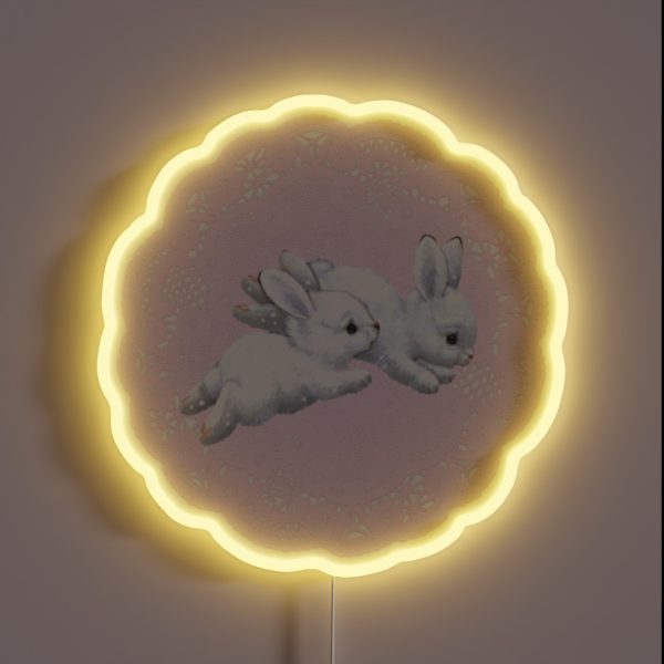 Coquette Bunny RGB Neon Sign
