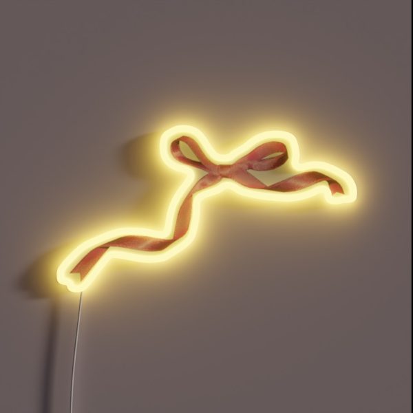 Coquette Ribbon Bows RGB Neon Sign