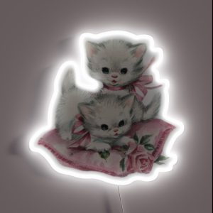 Coquette Vintage Cat RGB Neon Sign
