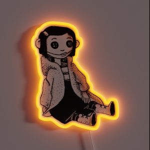 Coraline Inspired Doll RGB Neon Sign