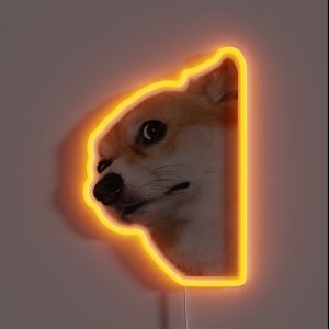 Corgi Face RGB Neon Sign