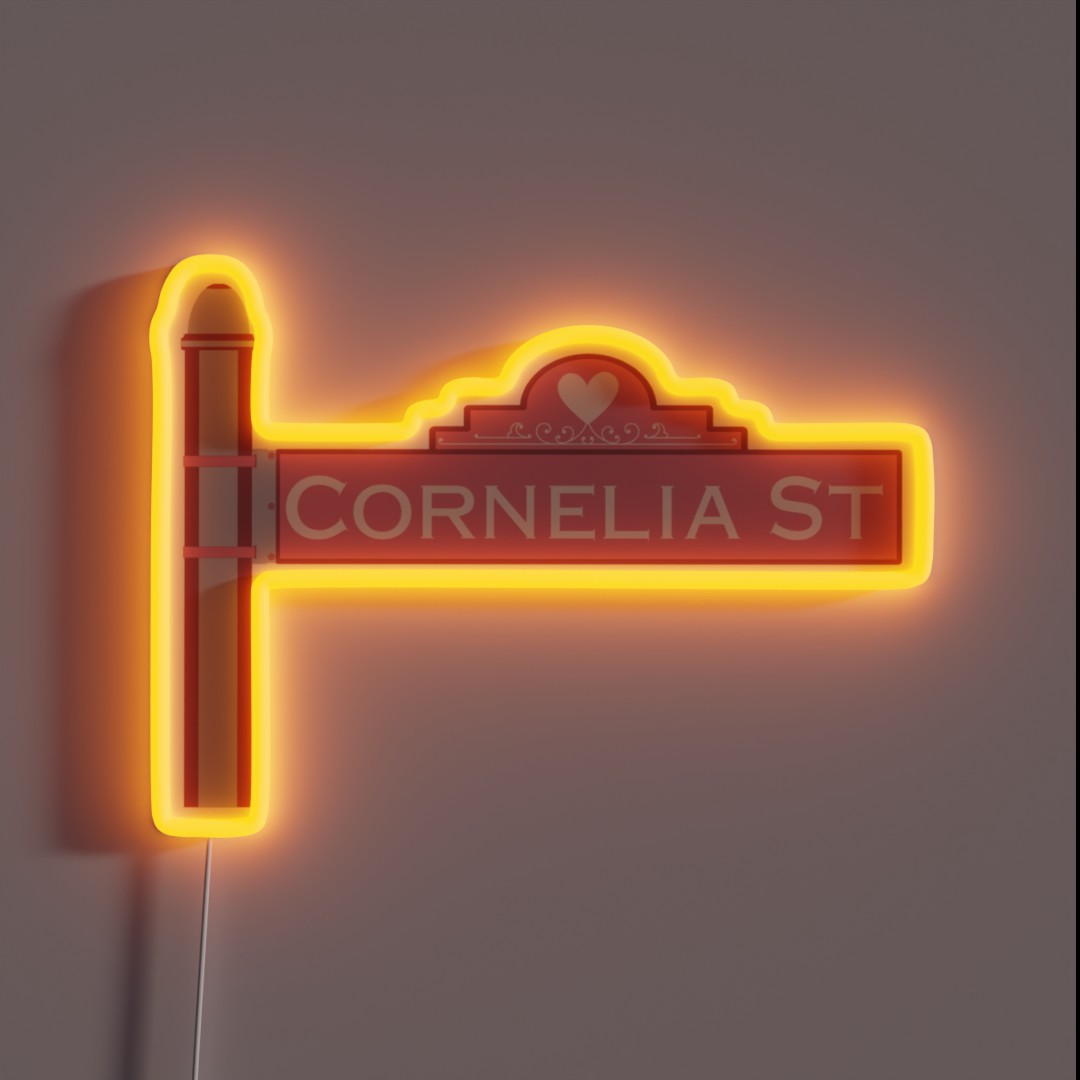 Cornelia Street Sign RGB Neon Sign Cornelia Street Sign RGB Neon Sign