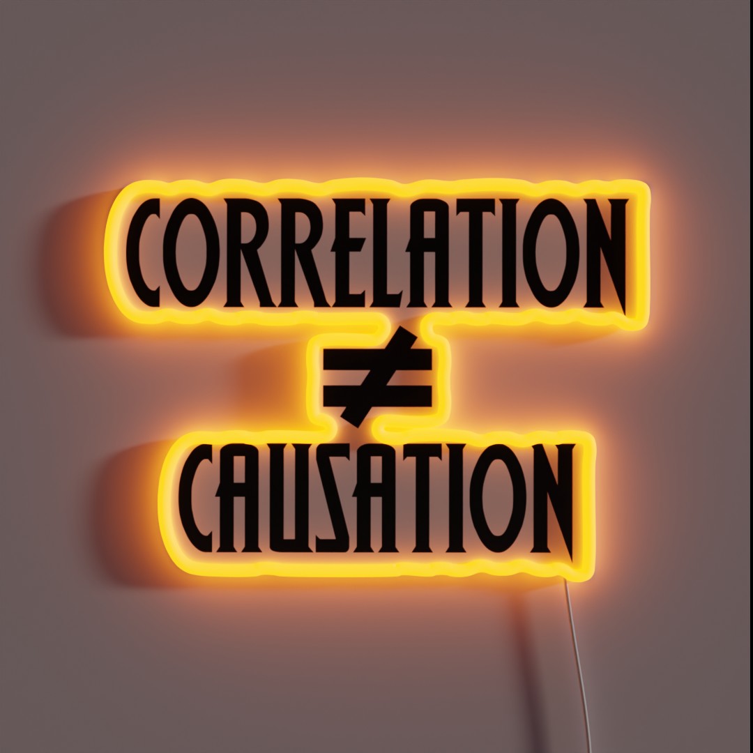 Correlation Does Not Equal Causation RGB Neon Sign Correlation Does Not Equal Causation RGB Neon Sign