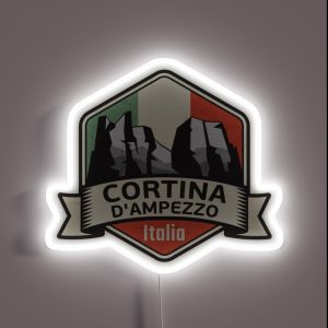 Cortina D Ampezzo Dolomiti Italy RGB Neon Sign
