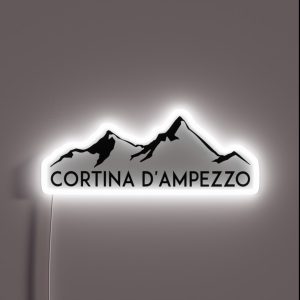 Cortina D Ampezzo Skiing Italy Dolomite Mountains Dolomiti Belluno 4 RGB Neon Sign