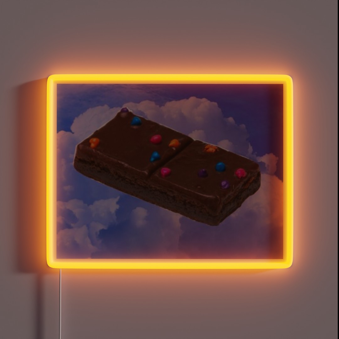Cosmic Brownie Floating In The Sky RGB Neon Sign Cosmic Brownie Floating In The Sky RGB Neon Sign