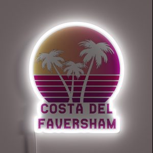 Costa Del Faversham Funny Kent Design RGB Neon Sign