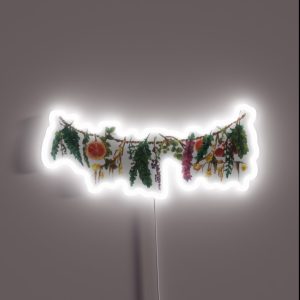 Cottage Flower Garland RGB Neon Sign