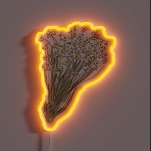 Cottagecore Flowers RGB Neon Sign
