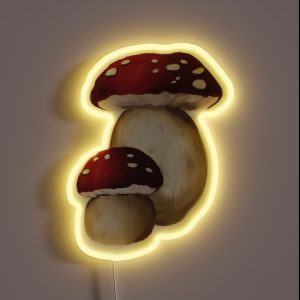 Cottagecore Mushroom 1 Red RGB Neon Sign Cottagecore Mushroom 1 Red RGB Neon Sign