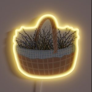 Cottagecore Picnic Basket RGB Neon Sign Cottagecore Picnic Basket RGB Neon Sign