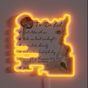 Cottagecore To Do List RGB Neon Sign Cottagecore To Do List RGB Neon Sign