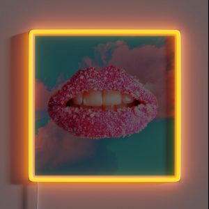 Cotton Candy Lips Pop Art RGB Neon Sign