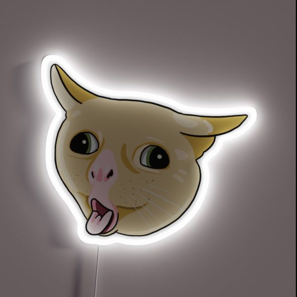 Coughing Cat RGB Neon Sign