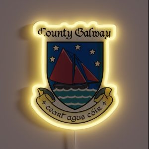 County Galway Ancient Crest RGB Neon Sign County Galway Ancient Crest RGB Neon Sign