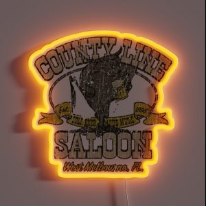 County Line Saloon RGB Neon Sign