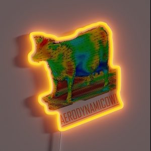 Cow Aerodynamics Aerodynamicow Engineering RGB Neon Sign