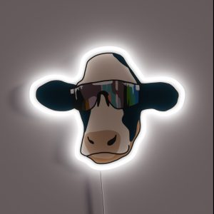 Cow Wearing Pit Vipers RGB Neon Sign