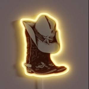 Cowboy Boots And Hat RGB Neon Sign Cowboy Boots And Hat RGB Neon Sign