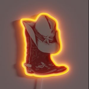 Cowboy Boots And Hat RGB Neon Sign Cowboy Boots And Hat RGB Neon Sign