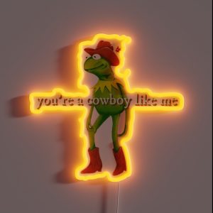 Cowboy Like Me Frog RGB Neon Sign