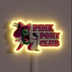 Cowboy Plankton Pink Pony Club RGB Neon Sign
