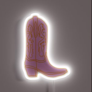 Cowgirl Boot RGB Neon Sign