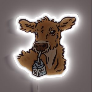Cows Love Oat Milk RGB Neon Sign
