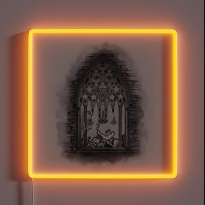 Cozy Gothic Reading Ghost RGB Neon Sign