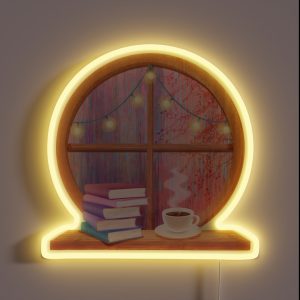 Cozy Rainy Day RGB Neon Sign