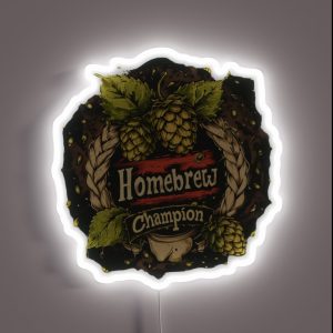 Craft Beer Homebrew Champion RGB Neon Sign