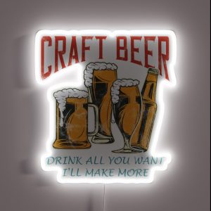 Craft Beer Homebrewing RGB Neon Sign