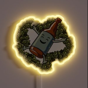 Craft Beer Hops Angel Funny Hobby Brewer RGB Neon Sign
