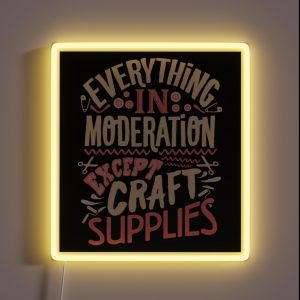 Craft Supply Shopping And Crafting Gifts And Apparel RGB Neon Sign