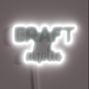 Craftaholic Crafting Art Craft Funny Hobby Love Crafting RGB Neon Sign
