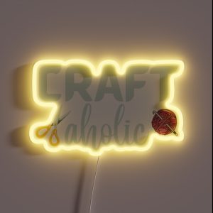 Craftaholic Crafting Art Craft Funny Hobby Love Crafting RGB Neon Sign