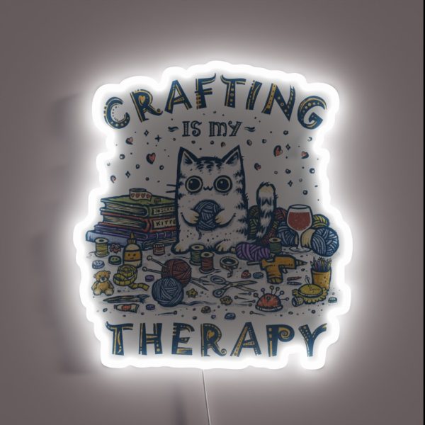 Crafting Is My Therapy RGB Neon Sign