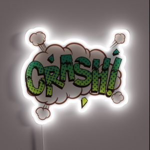 Crash Comic Book Funny Sound Effects RGB Neon Sign