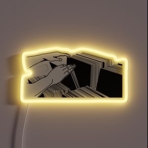 Crate Digger Vinyl Records RGB Neon Sign