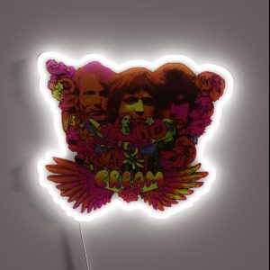 Cream Band Psychedelic Album Cover RGB Neon Sign