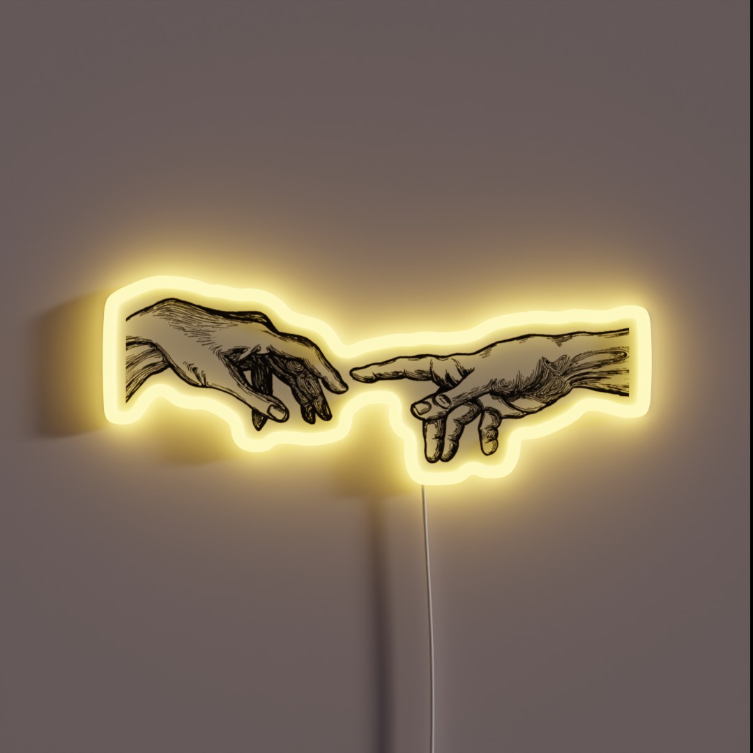 Creation Of Adam RGB Neon Sign Creation Of Adam RGB Neon Sign